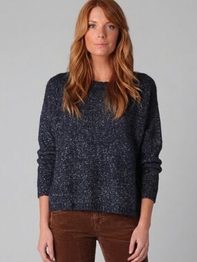 Joie Markus Chunky Knit Alpaca Blend Metallic Shimmer Sweater - Size XS